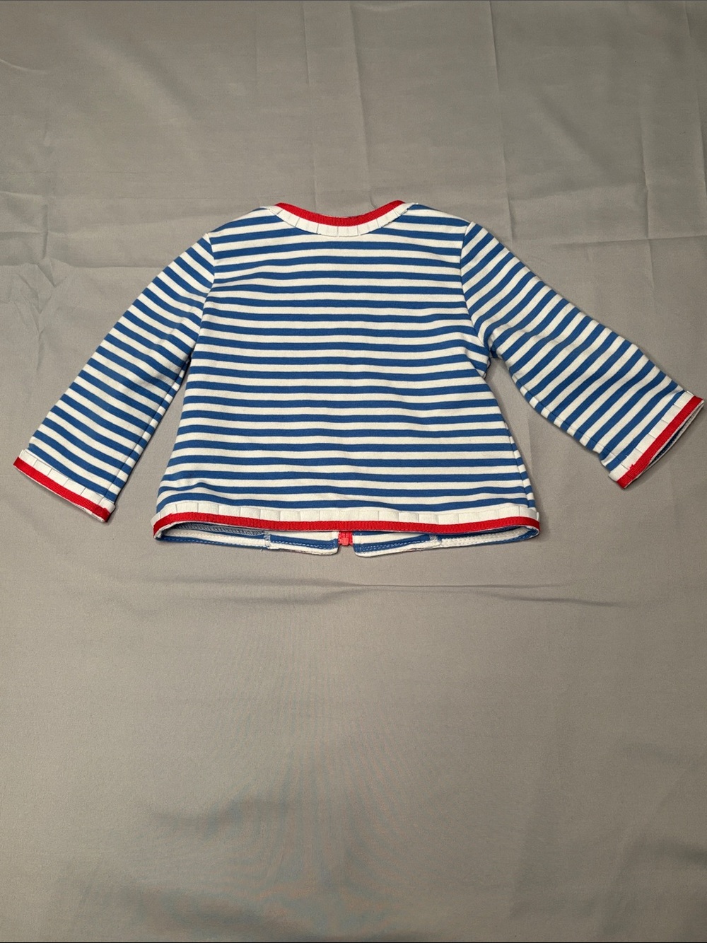 Mayoral Girl Toddler Blue Red White Striped Top Jacket Bows Size 62cm 3m NWT - Picture 8 of 15